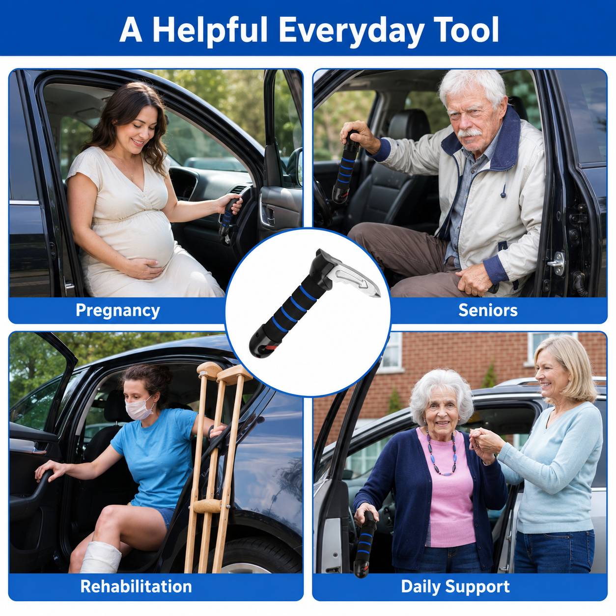 SteadyGrip™ 3-in-1 Car Support Handle